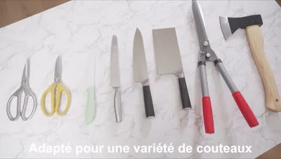 Pour les couteaux dentelés, utiliser la technique appropriée (voir conseils).