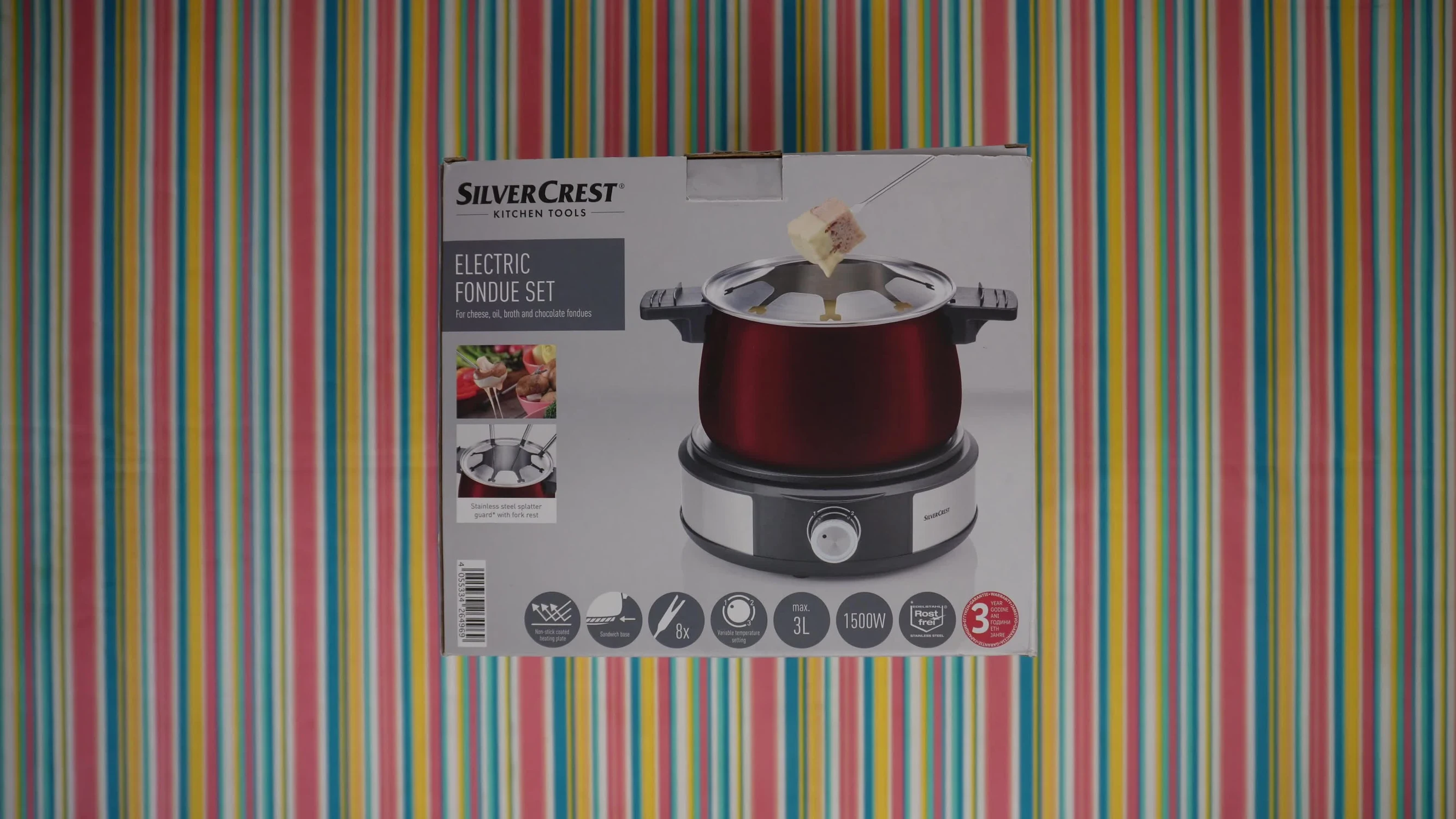 Silvercrest electric fondue set in box