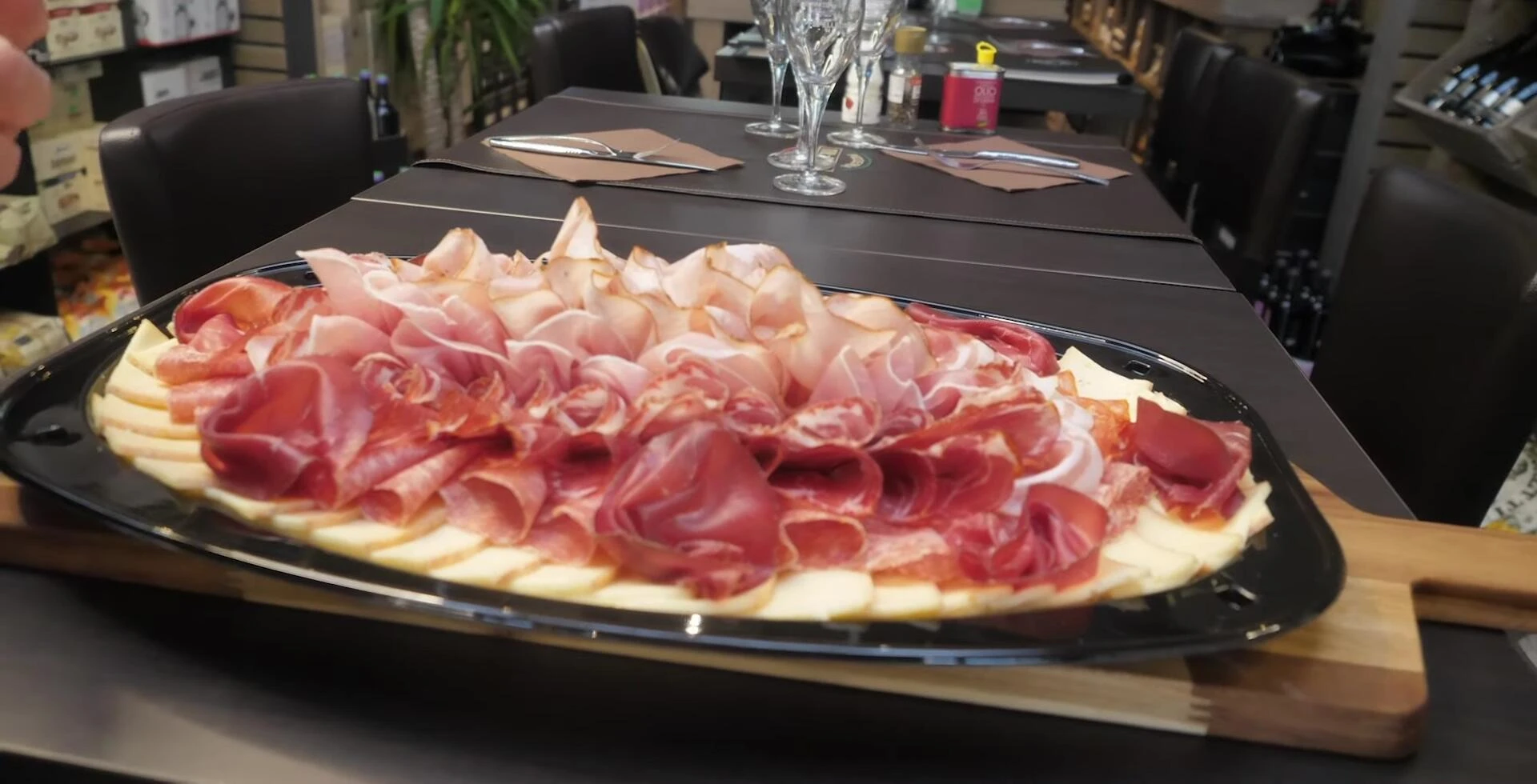 Italian charcuterie and cheese platter