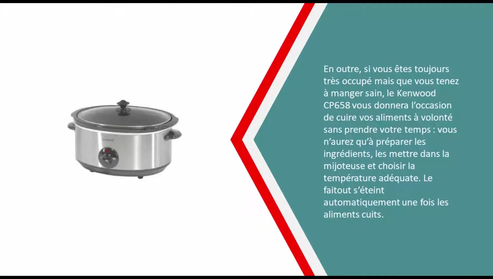 Energy-efficient slow cooker, stainless steel