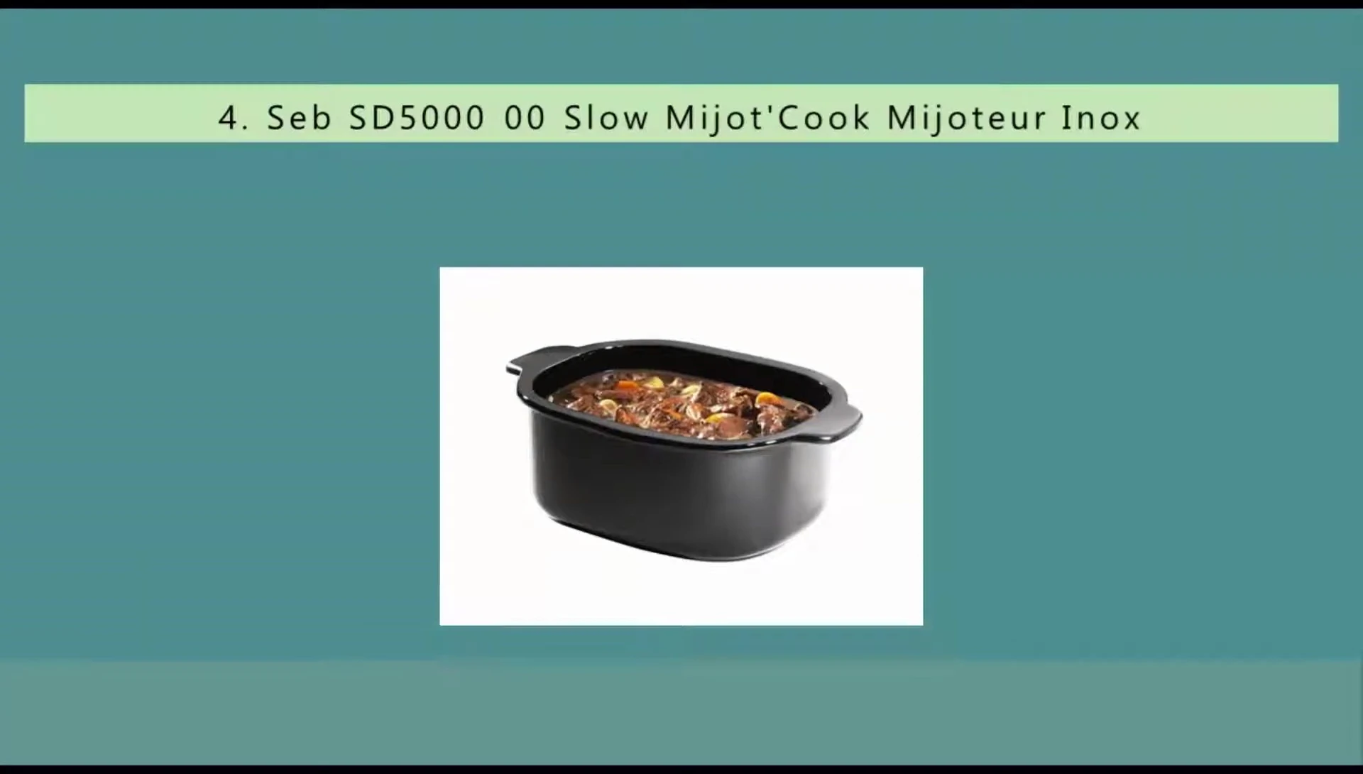 Seb SD5000 slow cooker with food