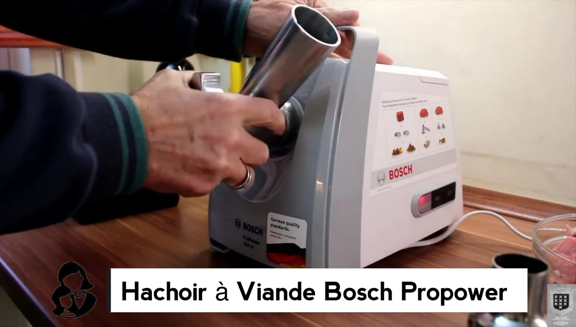 Bosch ProPower meat grinder in use
