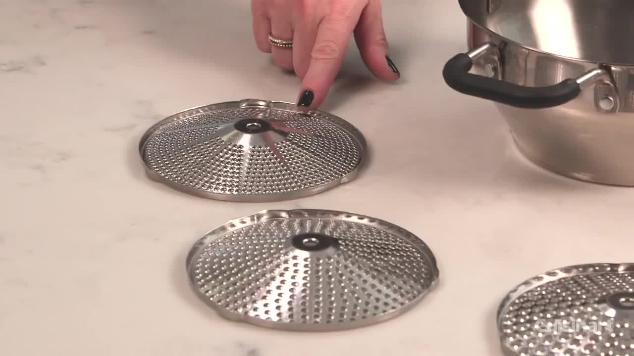 Détail des trois disques de broyage