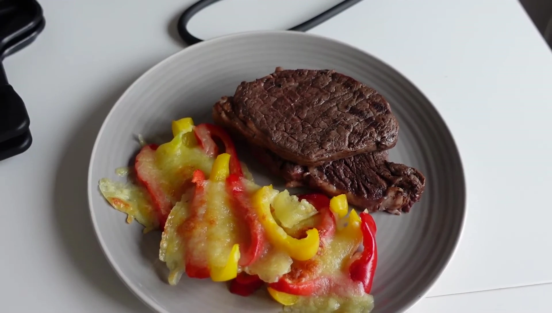 Plat réalisé avec le grill à raclette