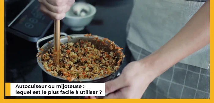 Facilité d'utilisation : Mijoteuse demande plus de planification, Autocuiseur est plus rapide mais nécessite moins de préparation.