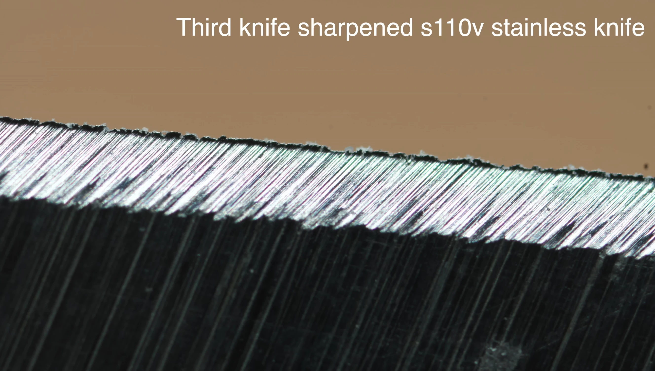 Bavure importante sur le couteau S110V