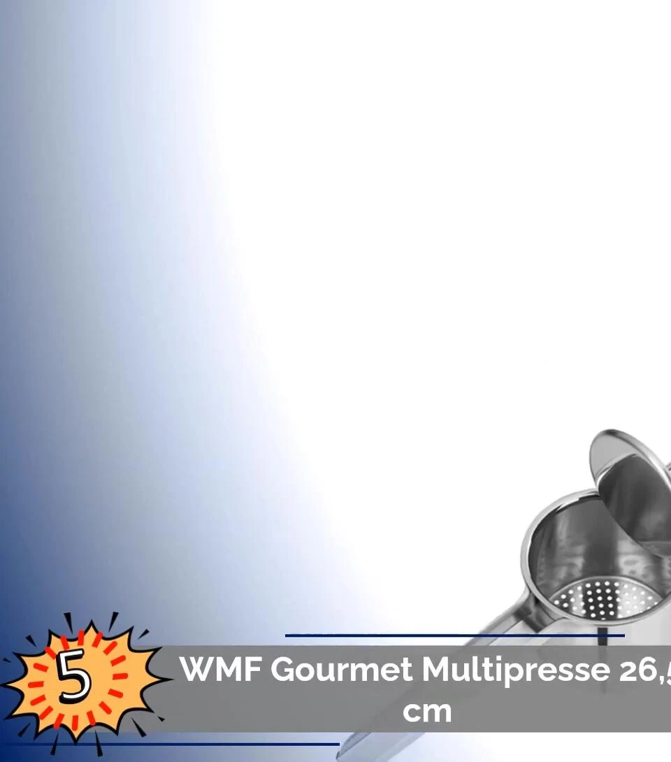Gros plan sur le design élégant de la presse WMF