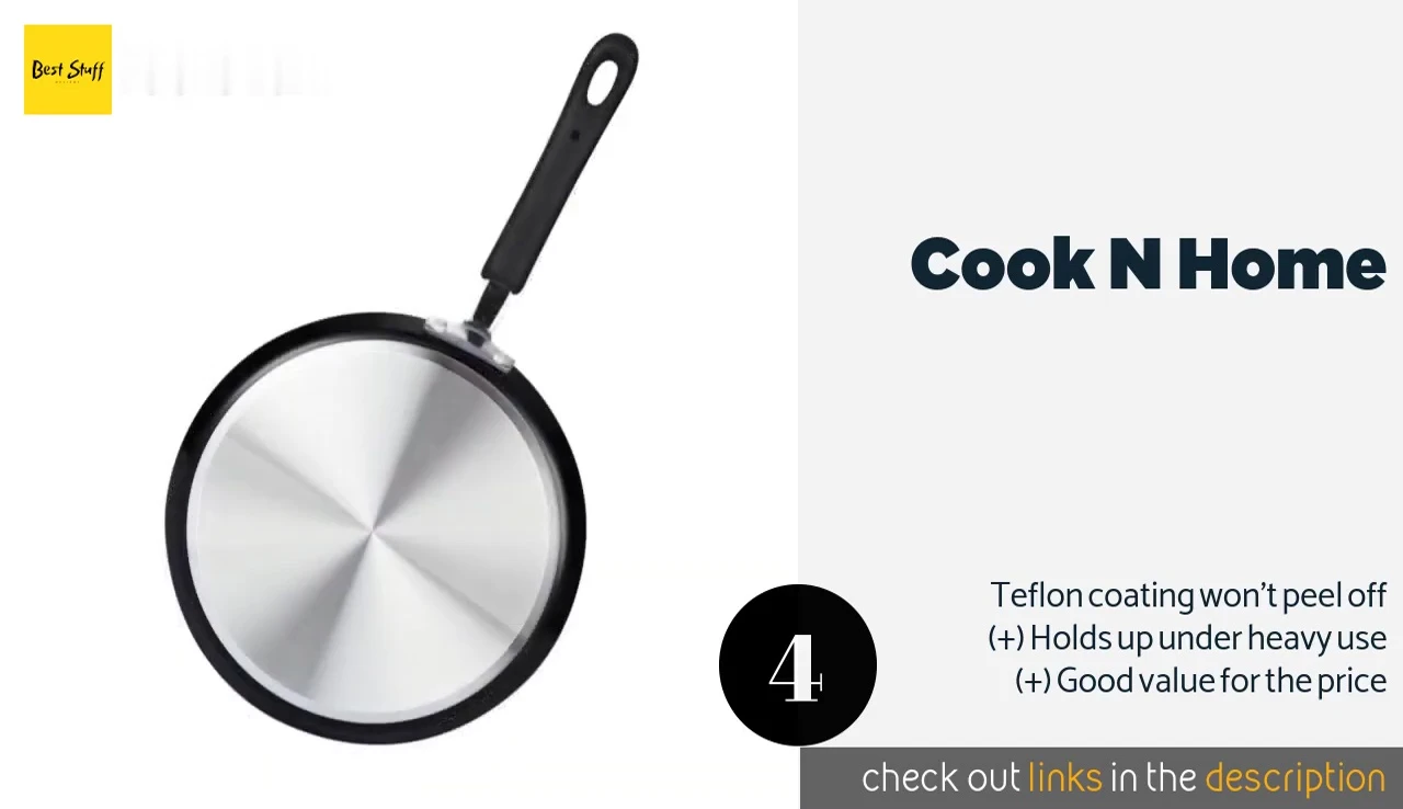Détail montrant la légèreté de la poêle Cuisine à la Maison