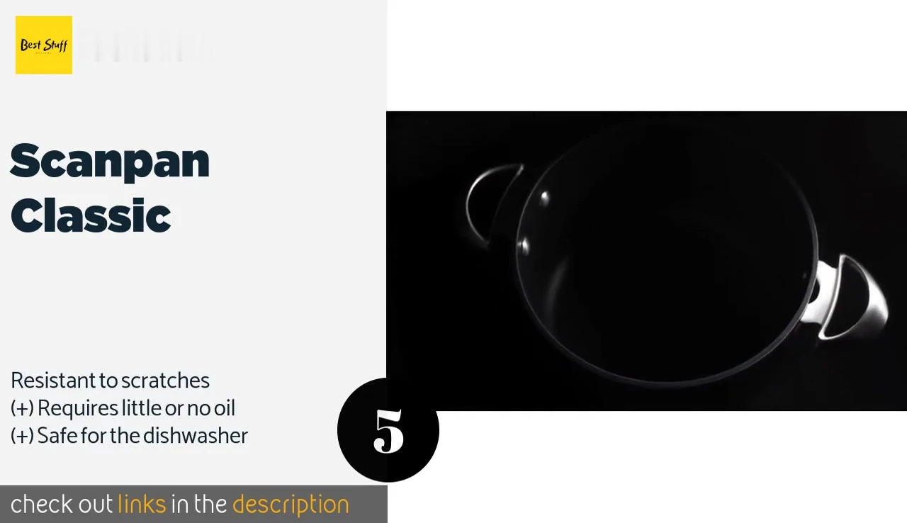 Gros plan sur la surface de la poêle Scanpan Classic