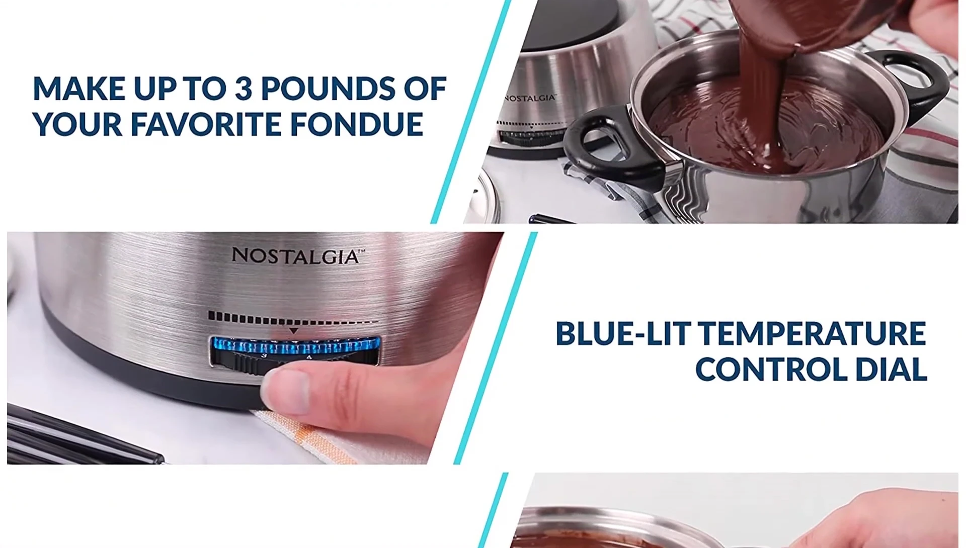 Gros plan sur les fourchettes et la bouilloire amovible