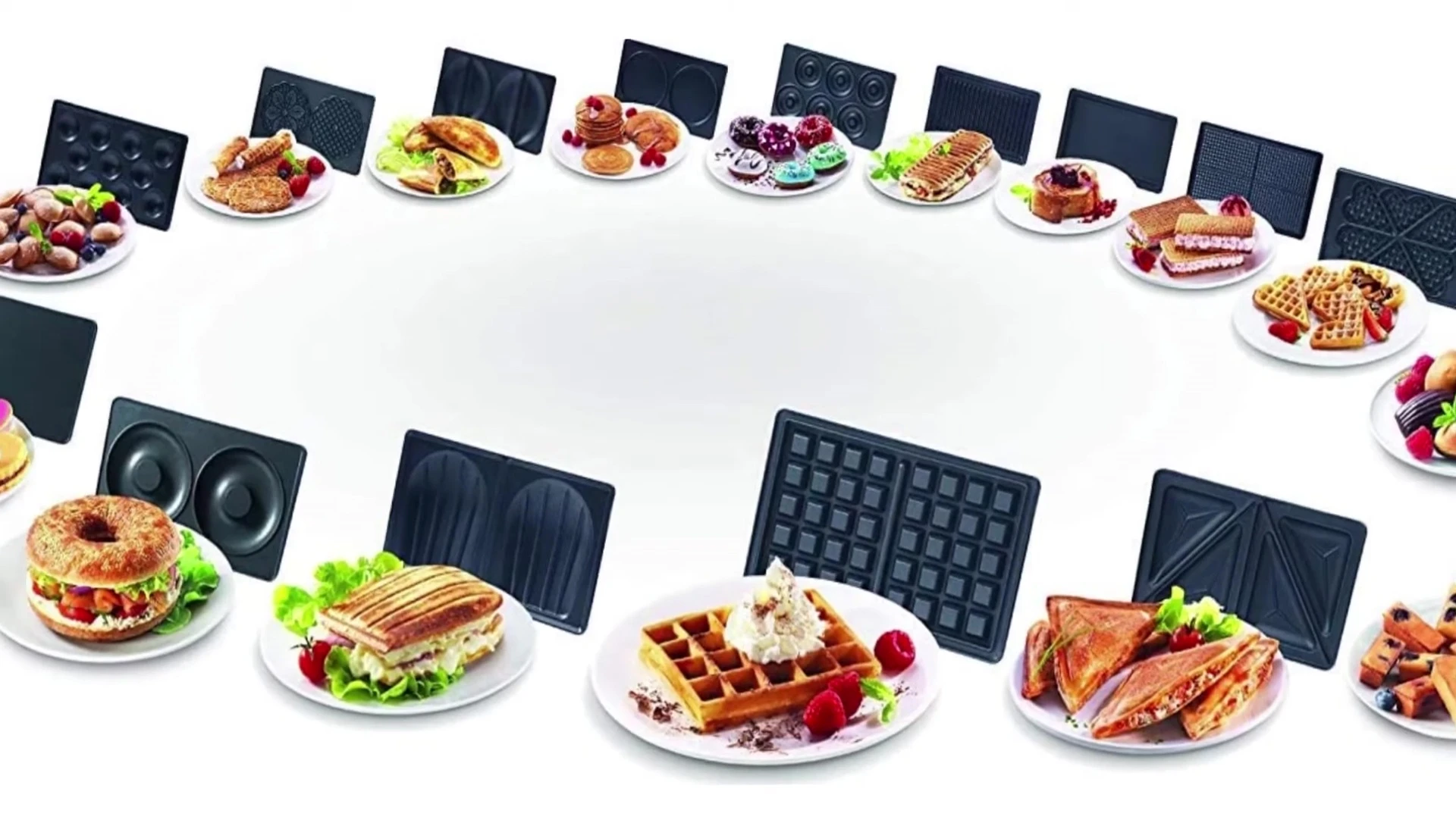 Gros plan sur les plaques interchangeables de la Tefal SW852D