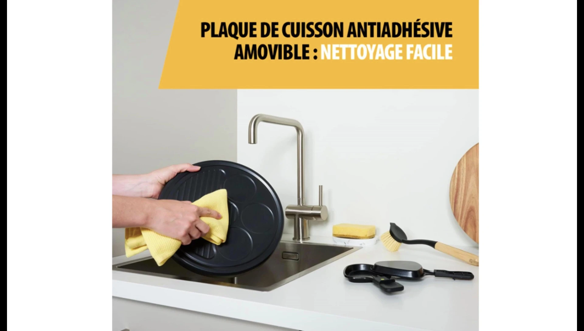 Image illustrant le nettoyage facile de l'appareil.