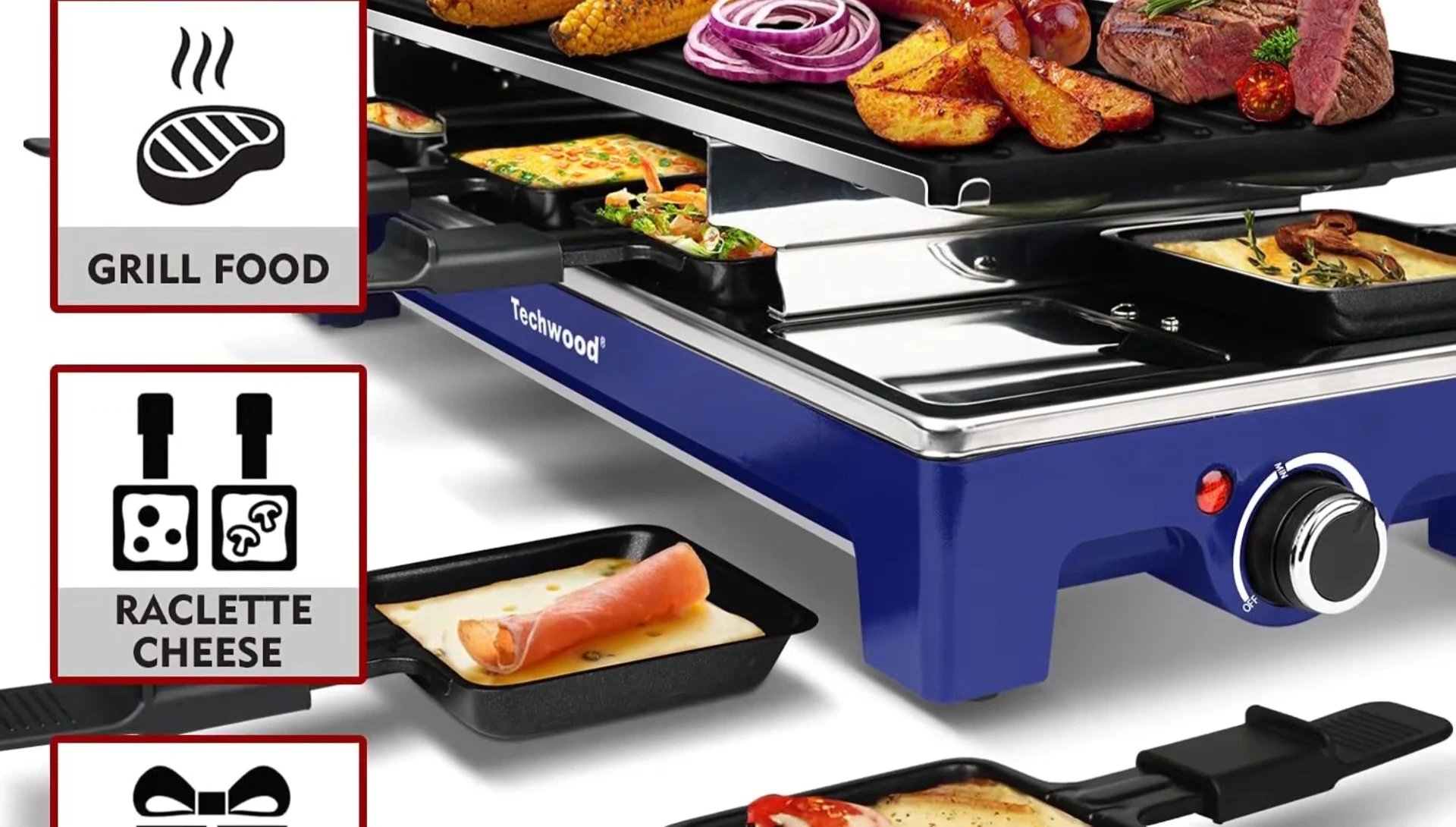 Exemples d'aliments cuits sur le gril Techwood