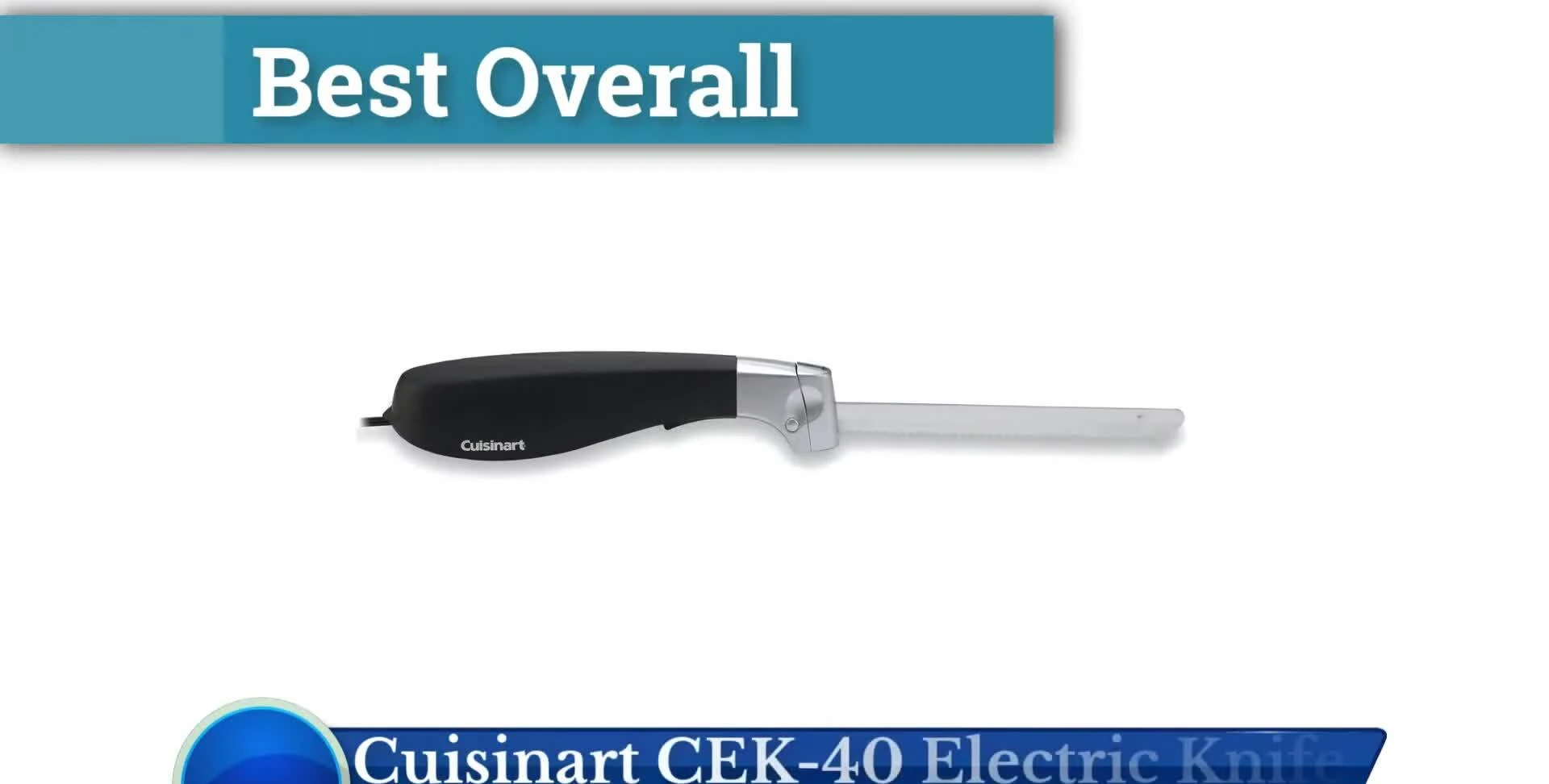 Gros plan sur le couteau électrique Cuisinart