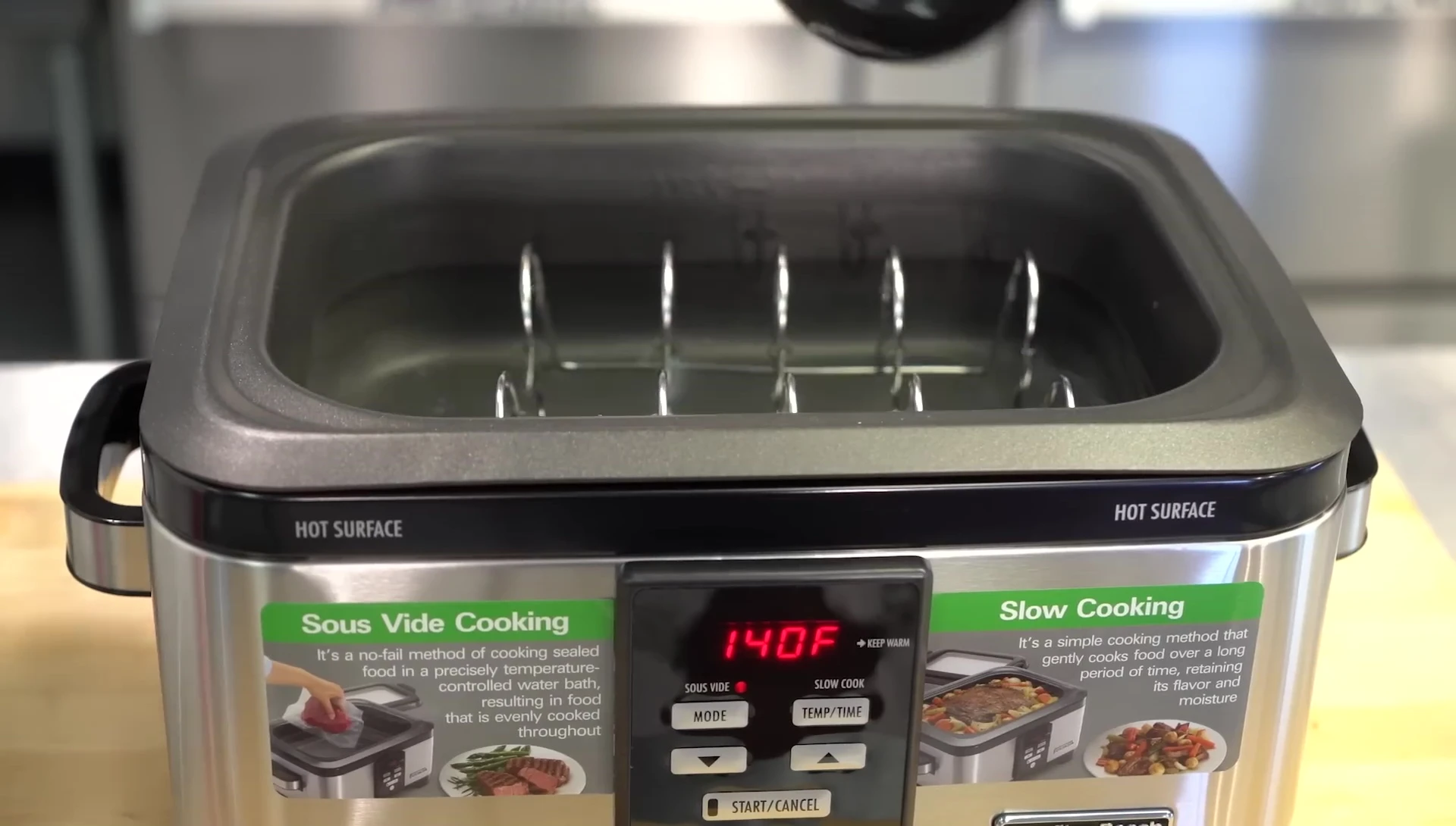Image expliquant la fonction sous-vide et son fonctionnement.