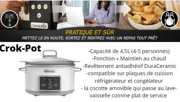 Image mettant en avant le récipient amovible de la Crock-Pot