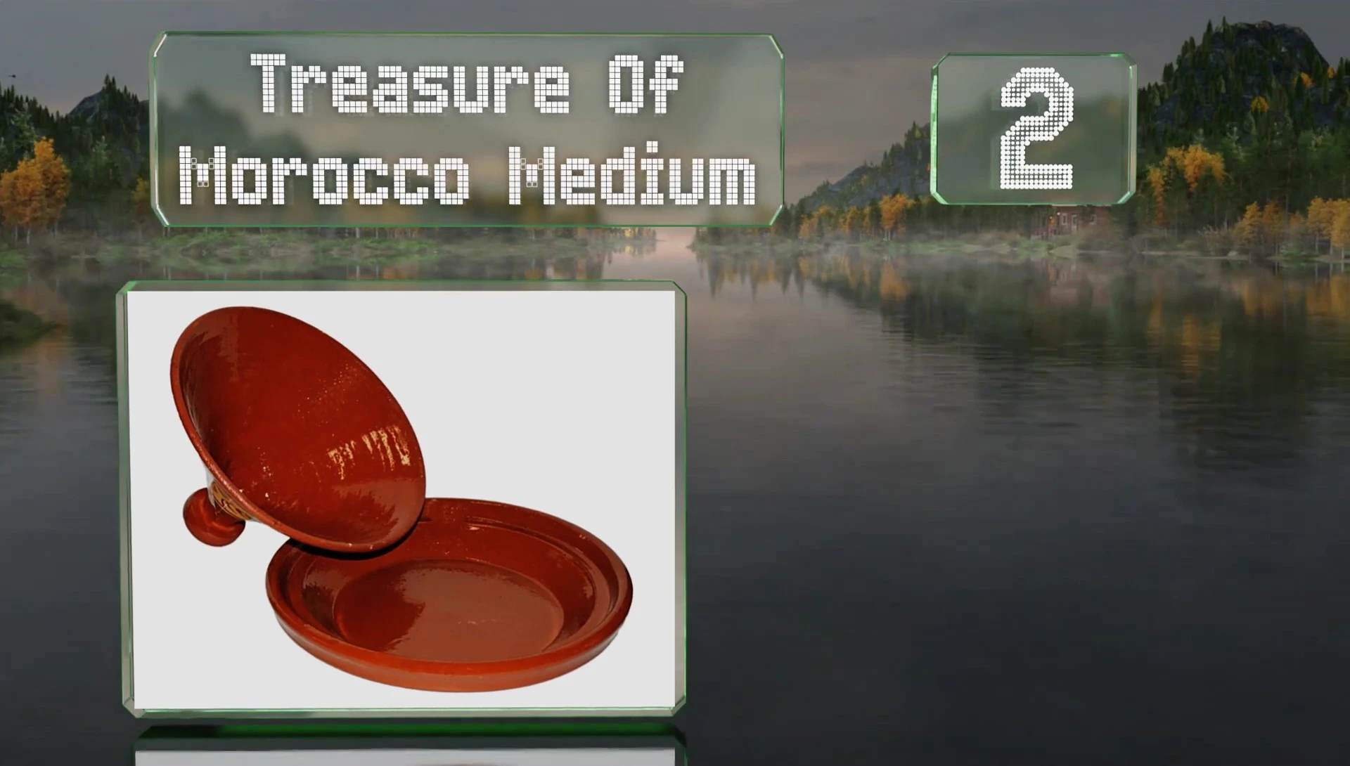 Vue du tajine Trésor du Maroc Moyen montrant sa taille.