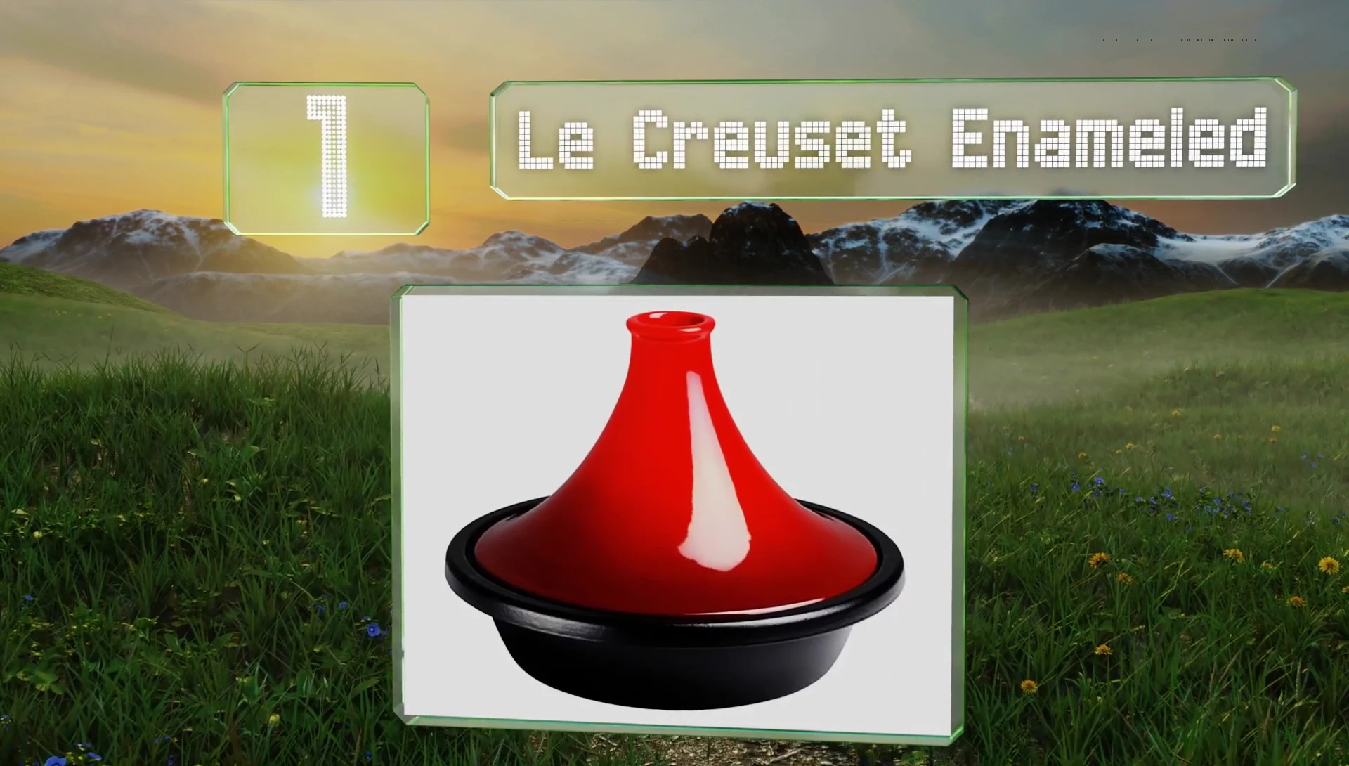 Gros plan sur le large rebord du tajine Emile Henry La Cruze.
