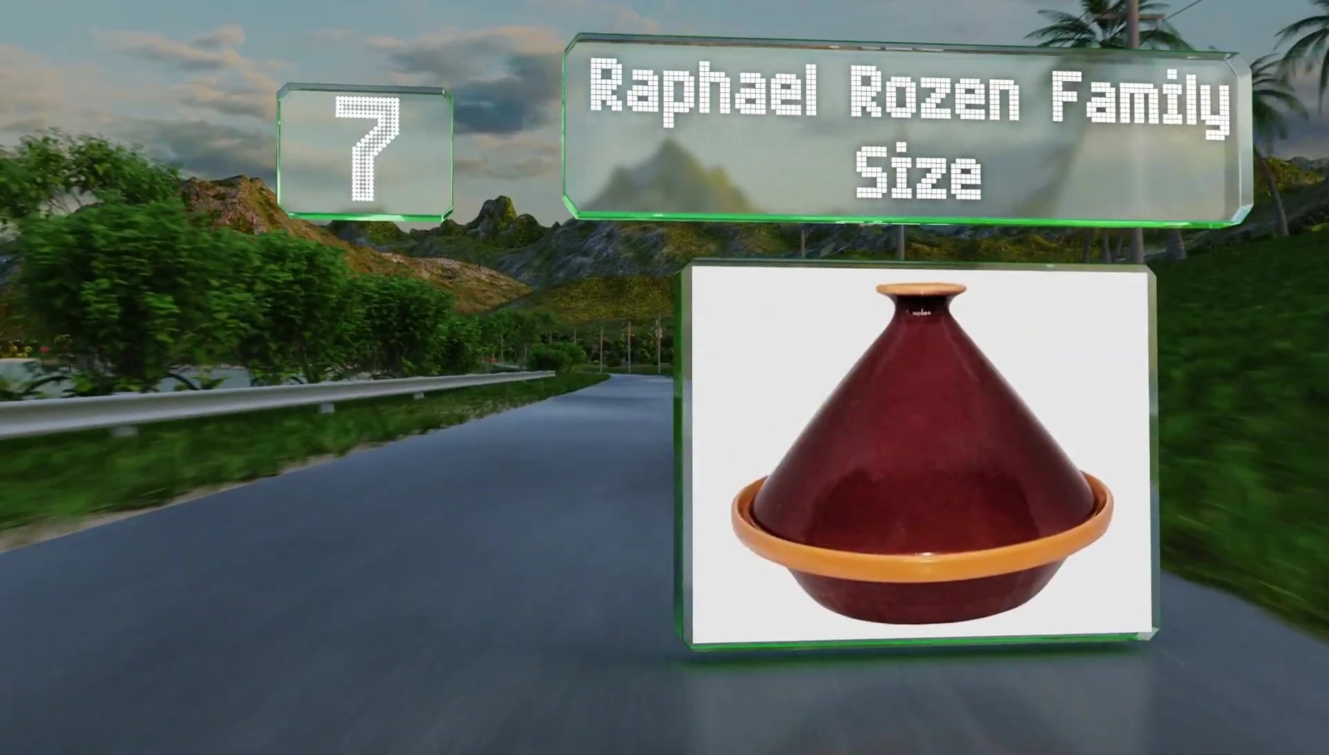 Vue du tajine Rafael Rosen montrant sa grande capacité.