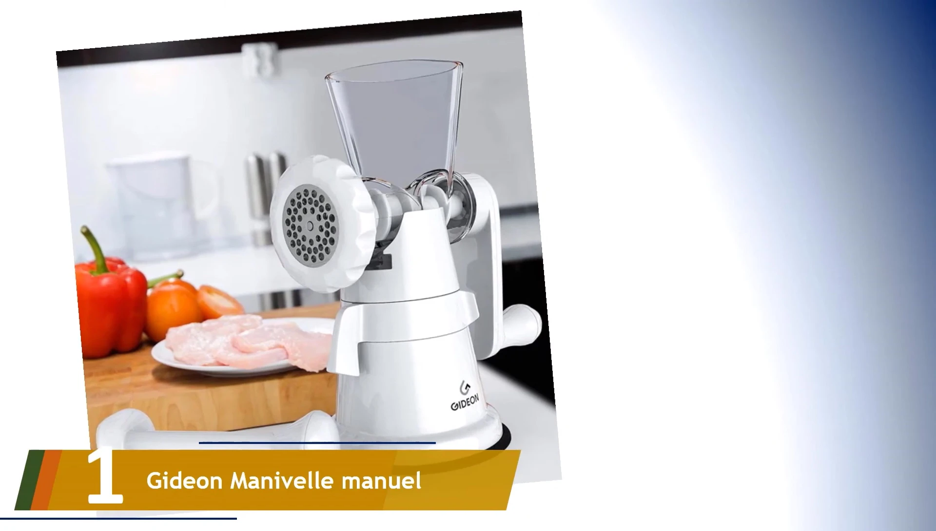 Image montrant la conception sécuritaire du hachoir manuel