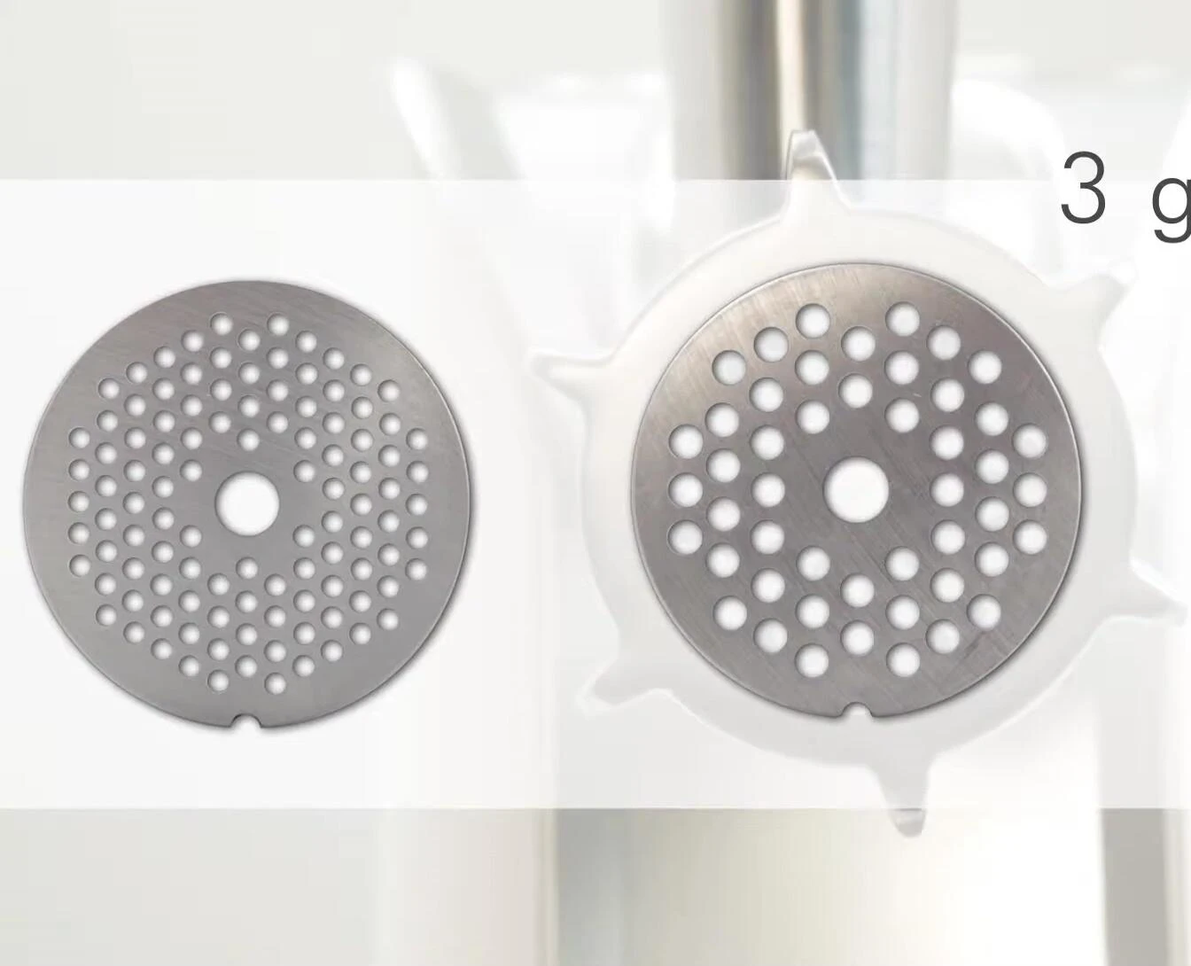 Présentation des différentes grilles en inox.