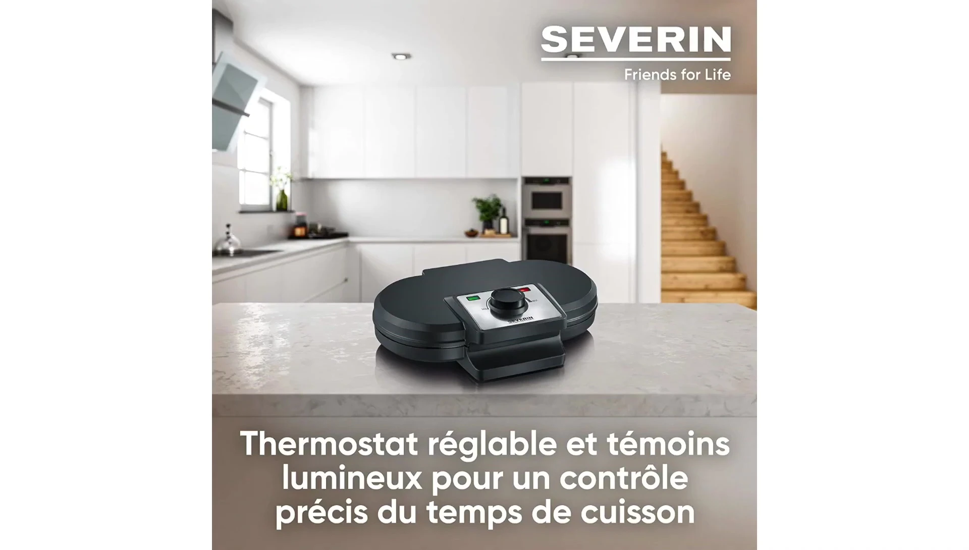 Gaufrier Severin Duo rangé verticalement
