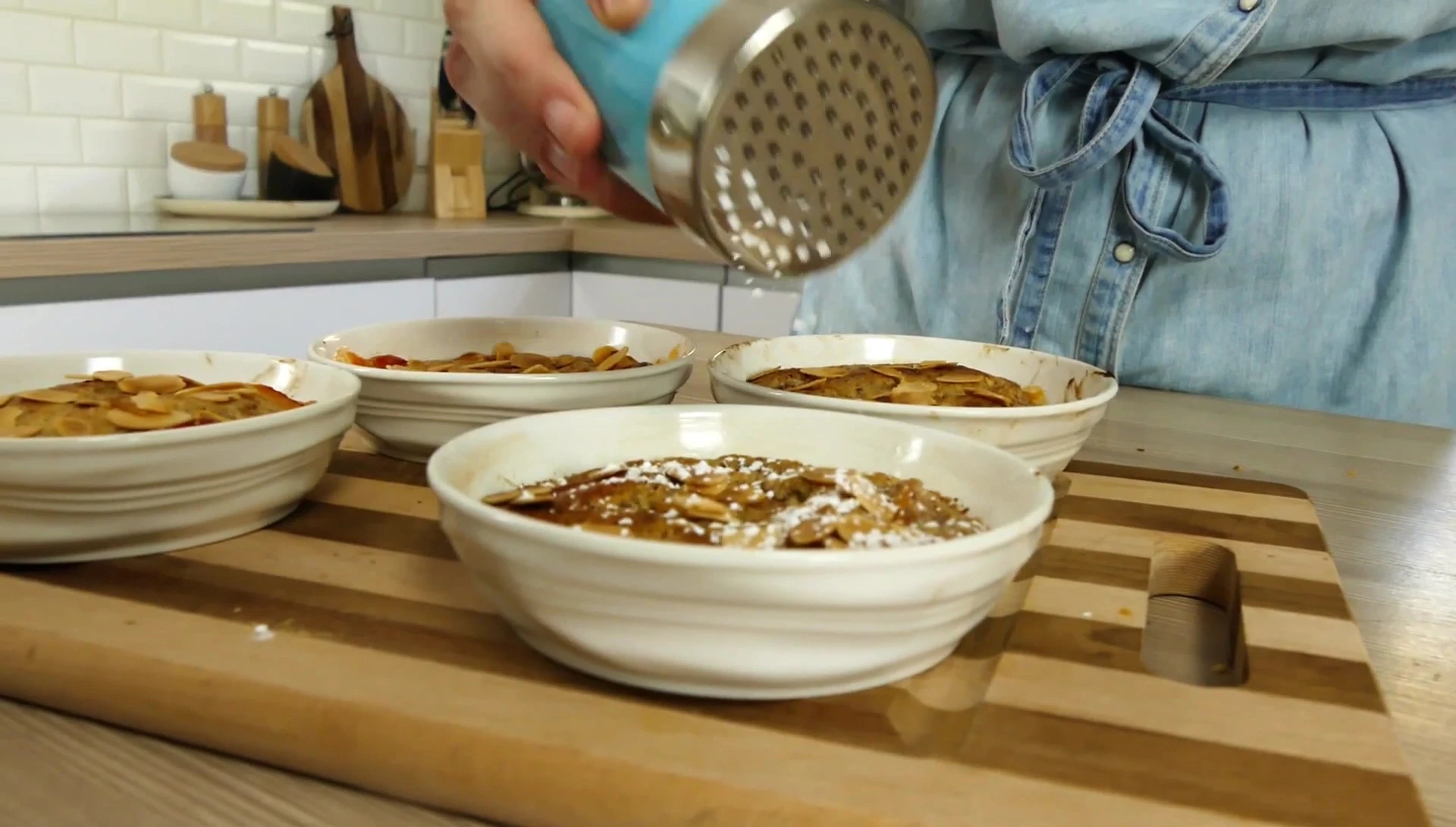 Gratin fini, saupoudré de sucre glace