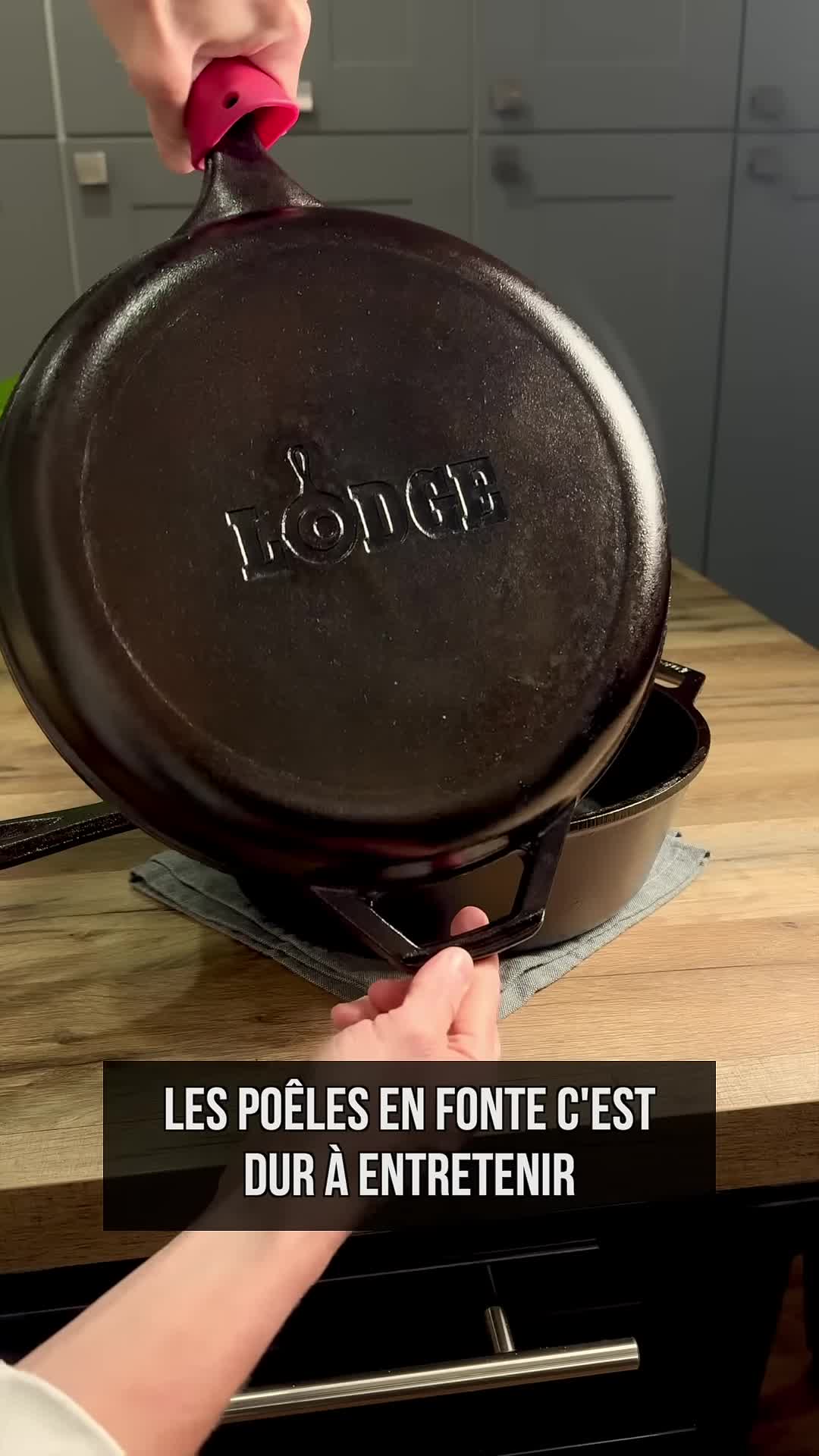 Image montrant une poêle en fonte en parfait état